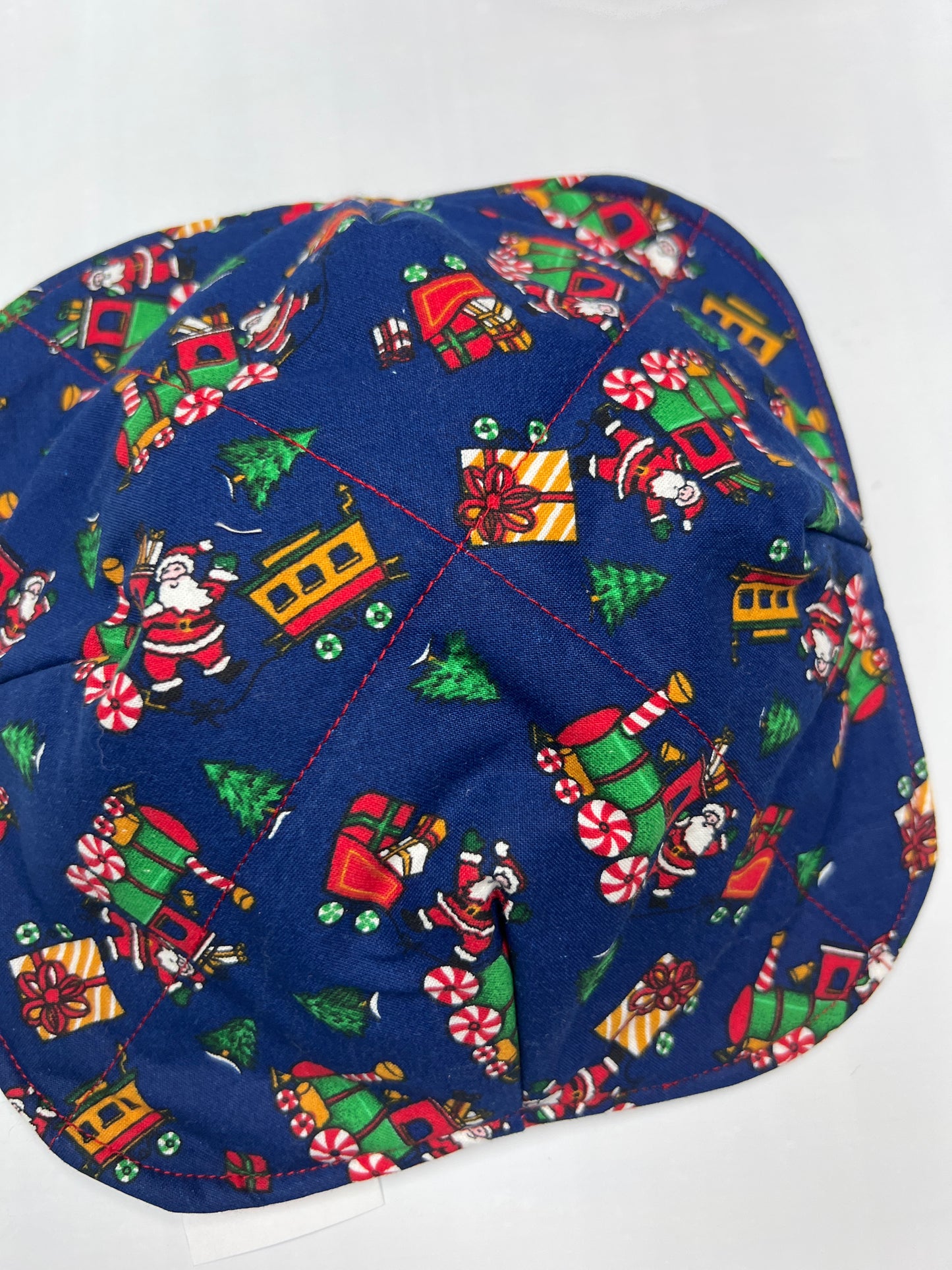Trains and gingerbread Christmas Bowl cozy