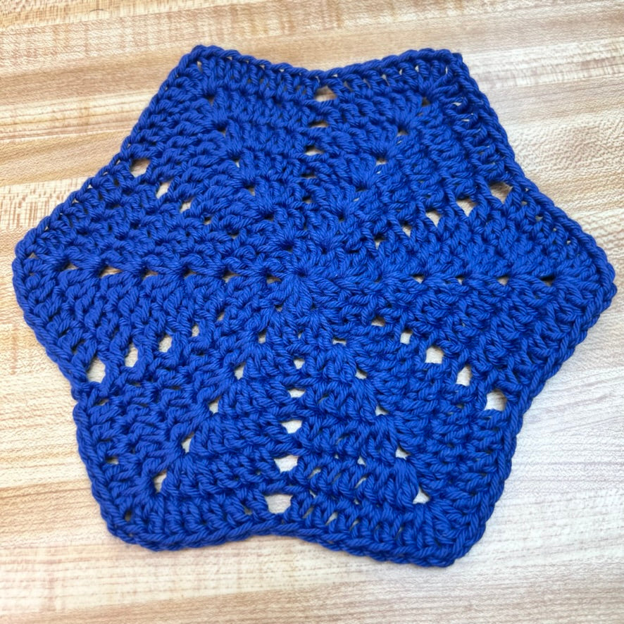 Washcloth - Cotton crochet snowflake