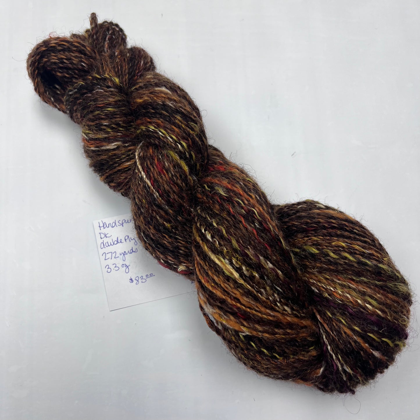 Handspun wool, mohair, silk blend