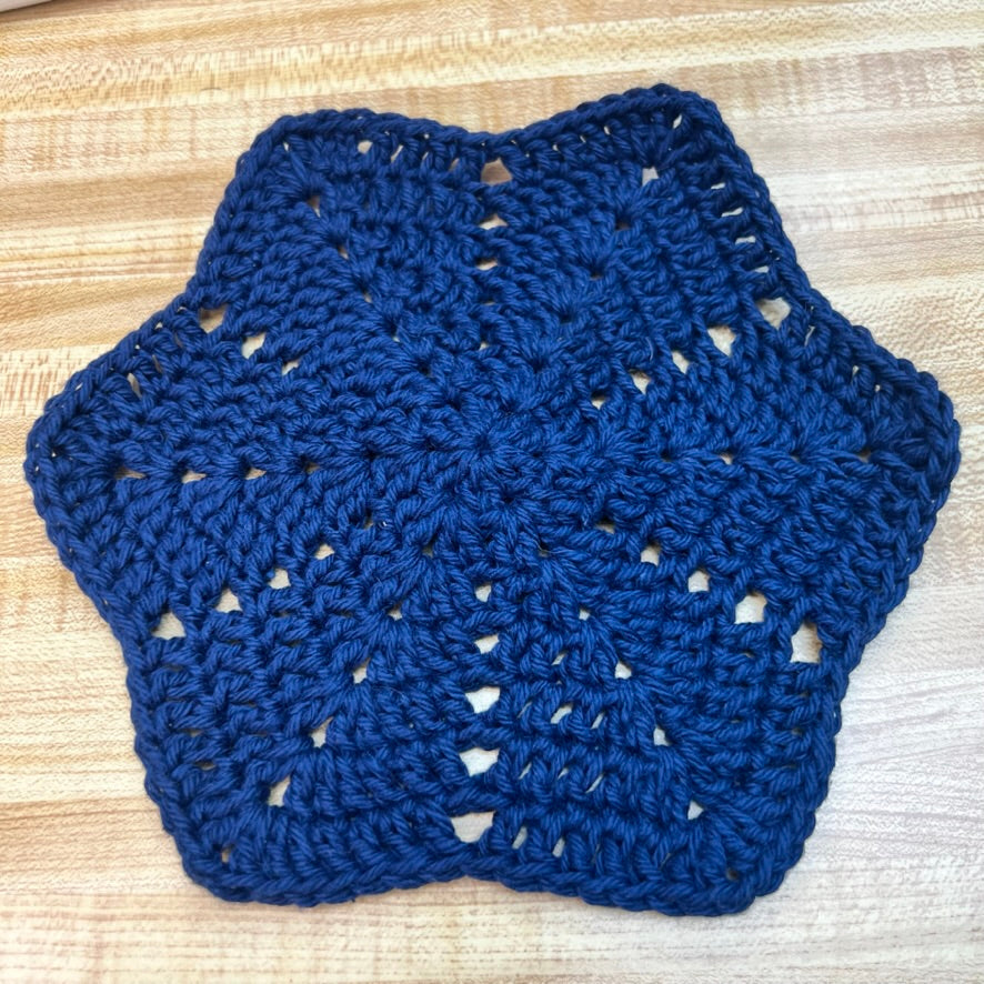 Washcloth - Cotton crochet snowflake