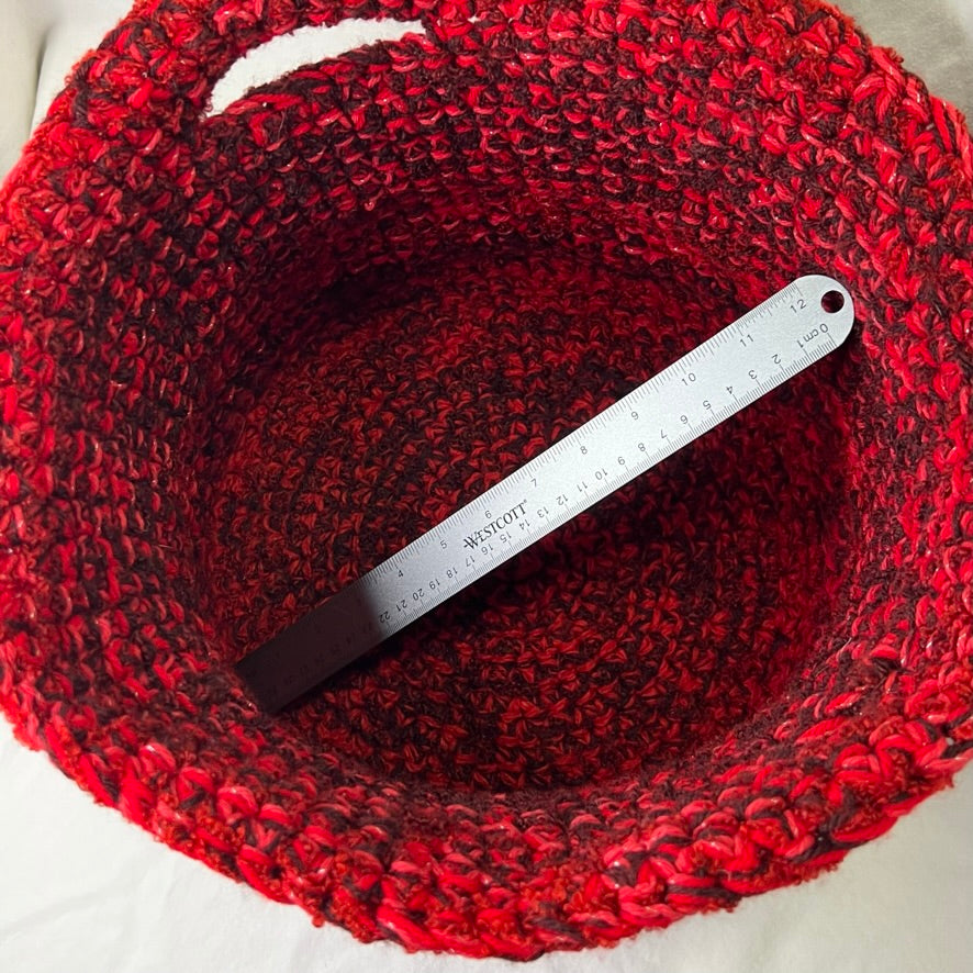 Large Red Structured Basket