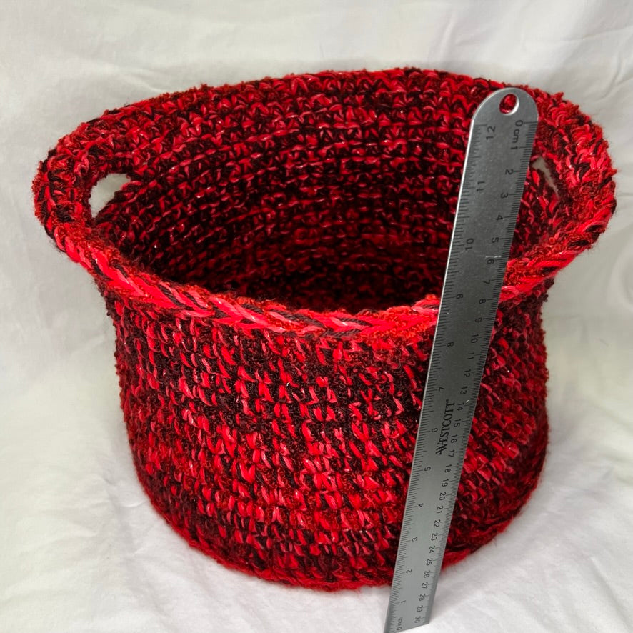 Large Red Structured Basket