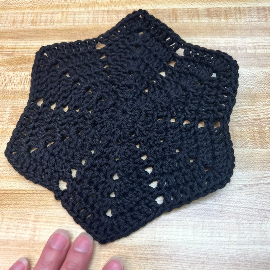 Washcloth - Cotton crochet snowflake