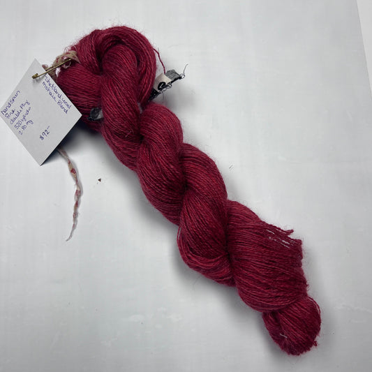 Handspun Cherry Lace Yarn