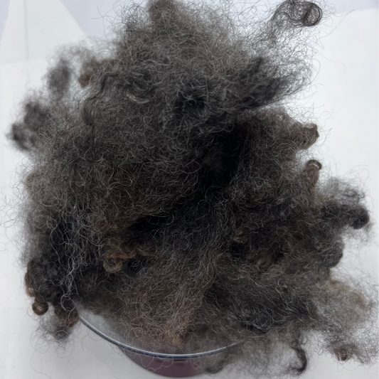 Dark Grey Delight - Premium Mixed Long Breed Sheep's Wool by the Ounce