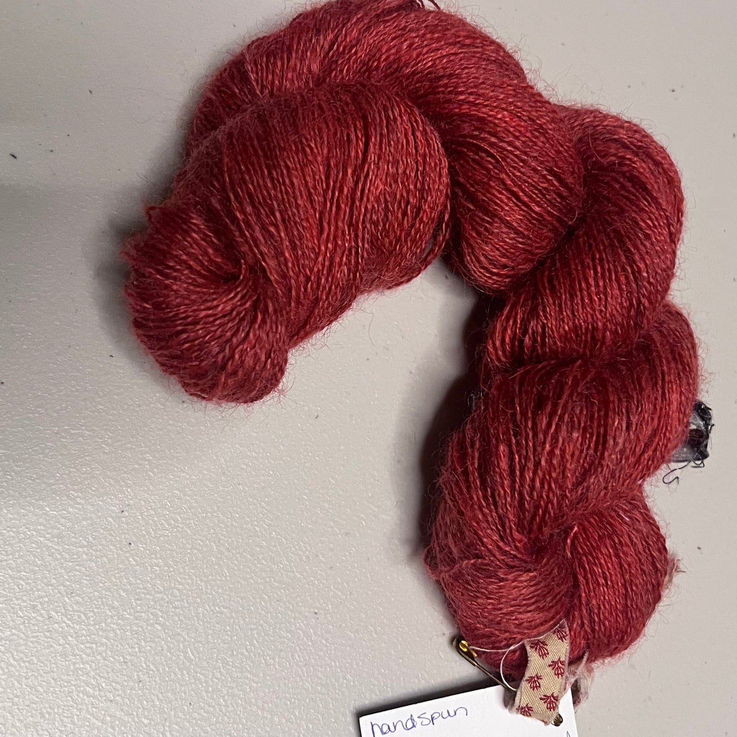Handspun Cherry Lace Yarn