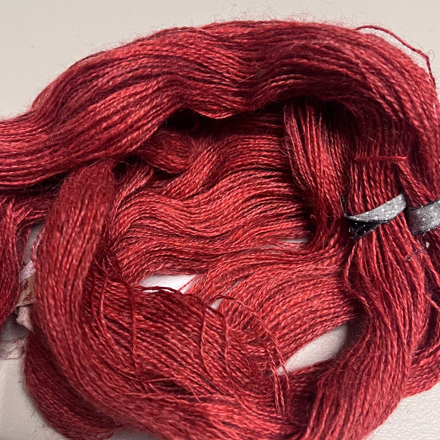 Handspun Cherry Lace Yarn