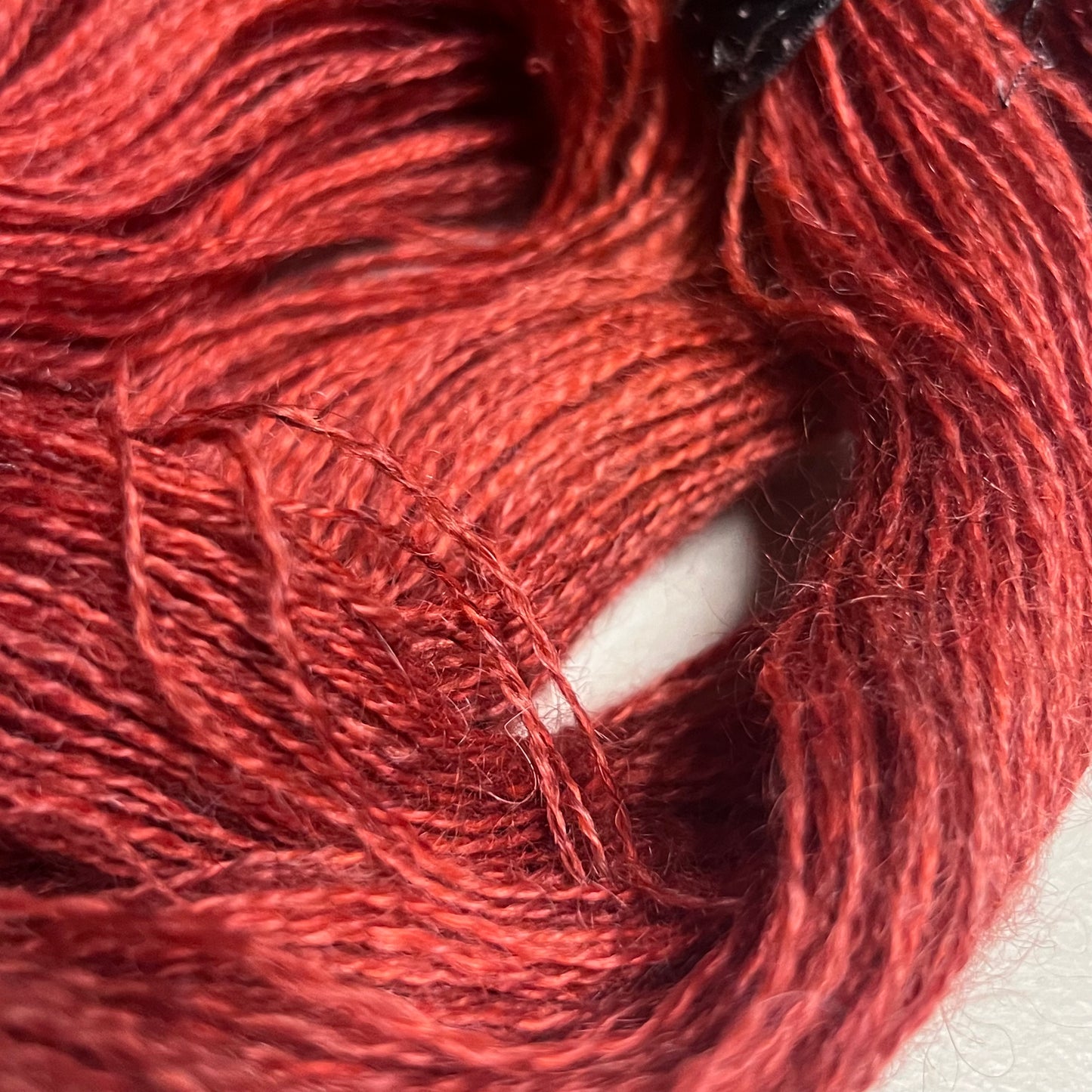 Handspun Cherry Lace Yarn
