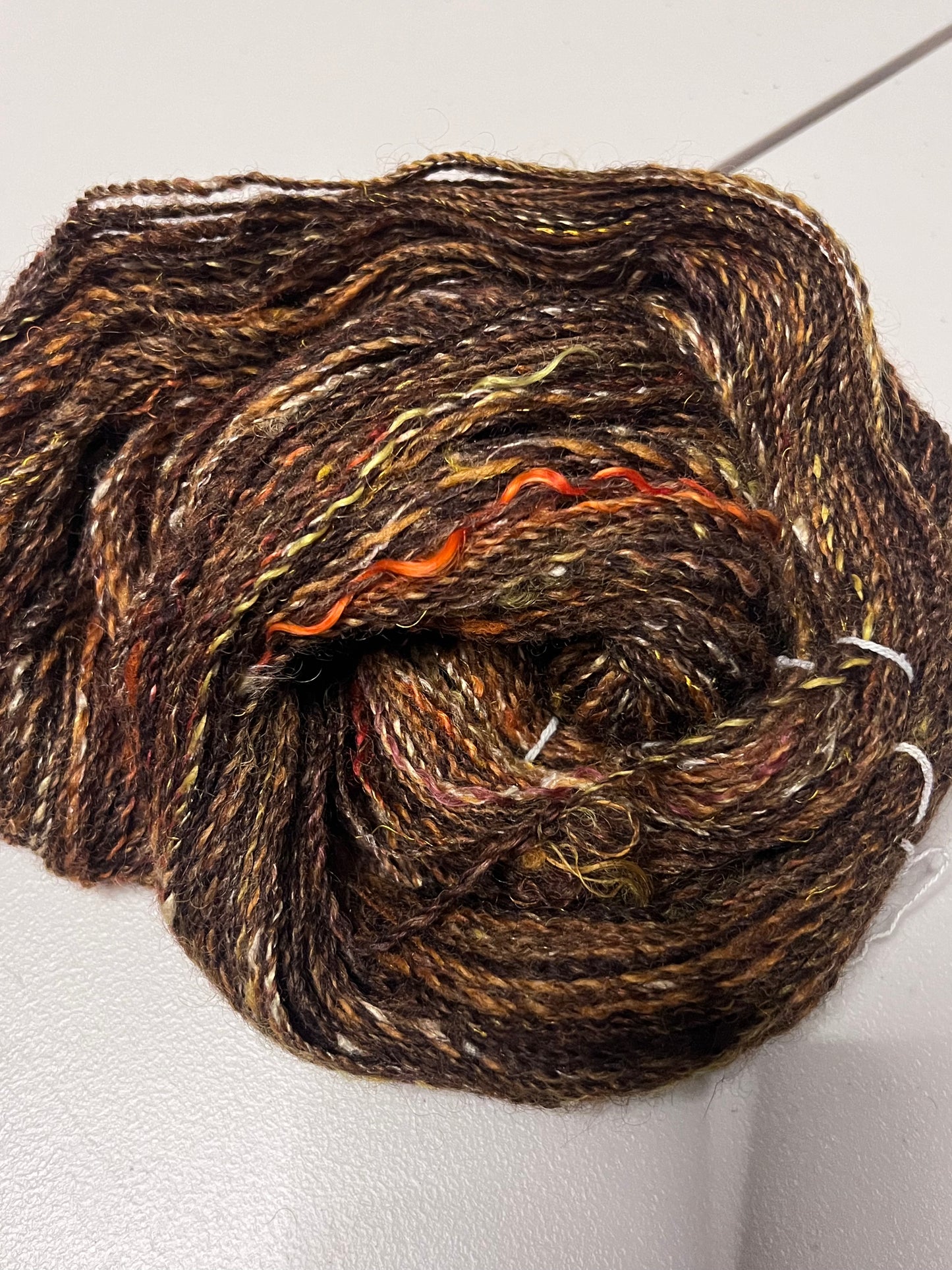 Handspun wool, mohair, silk blend