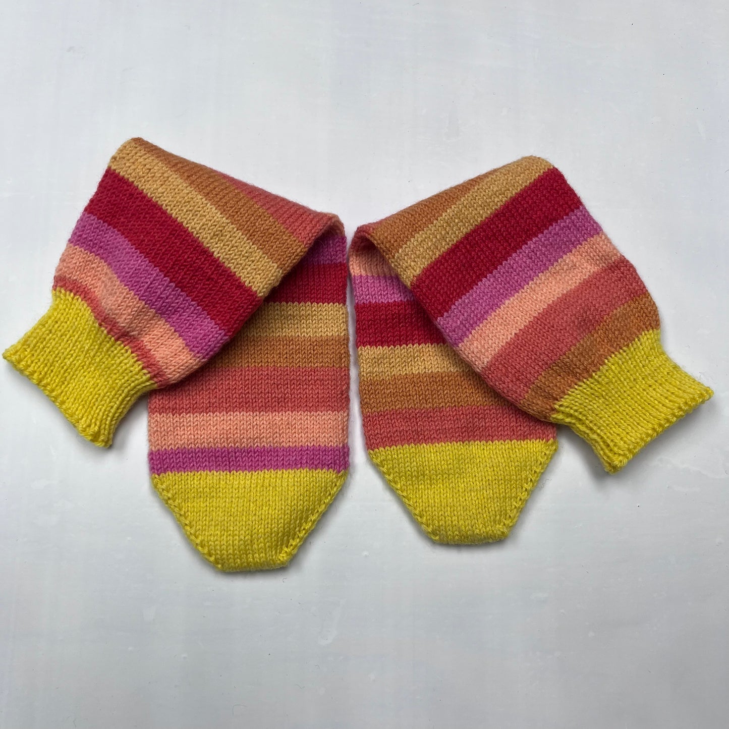 Fun striped Hand Knit Socks simi Customizable