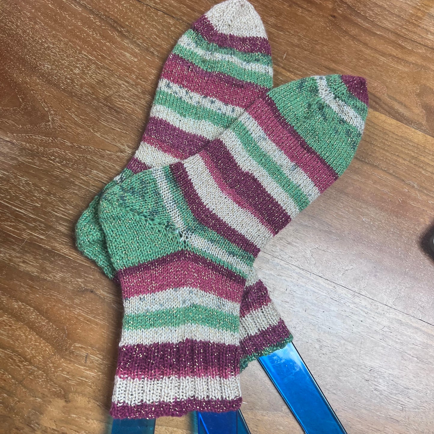 Hand Knit Christmas Socks