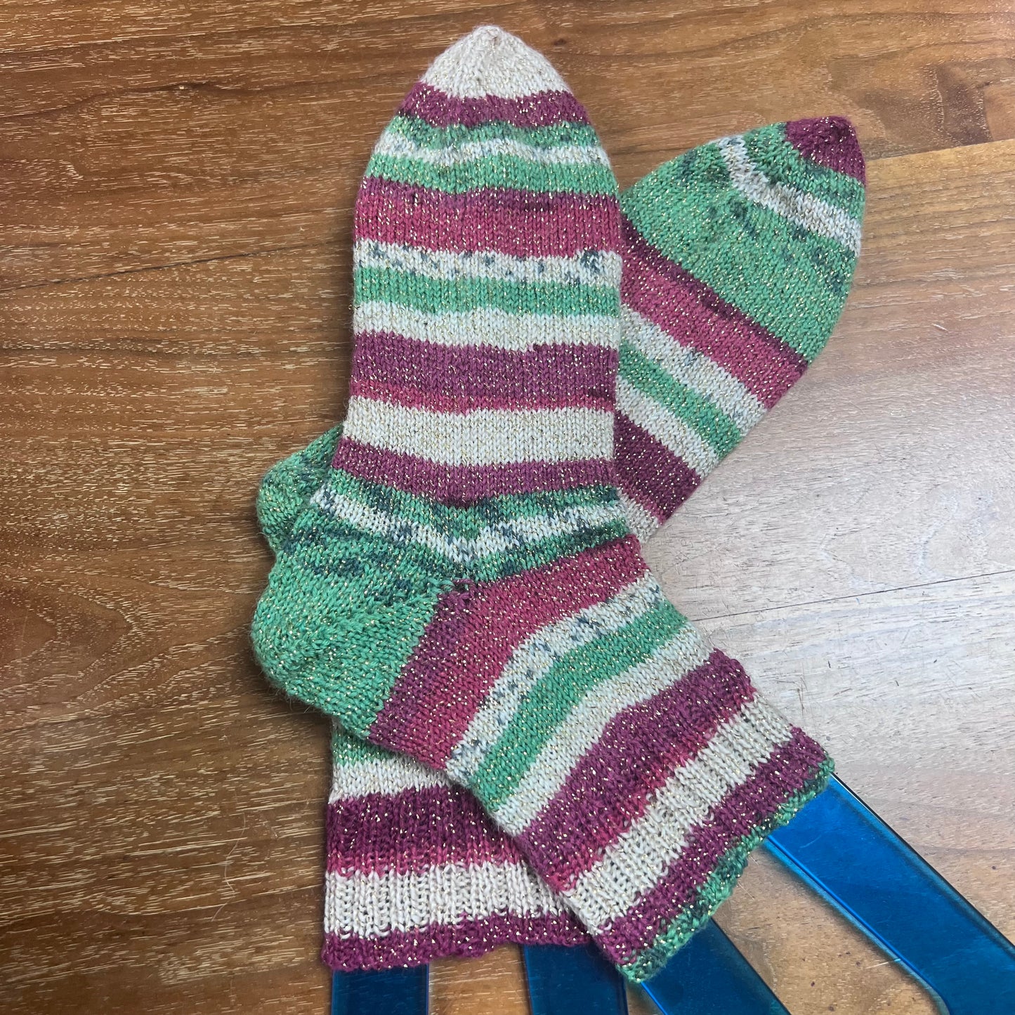 Hand Knit Christmas Socks