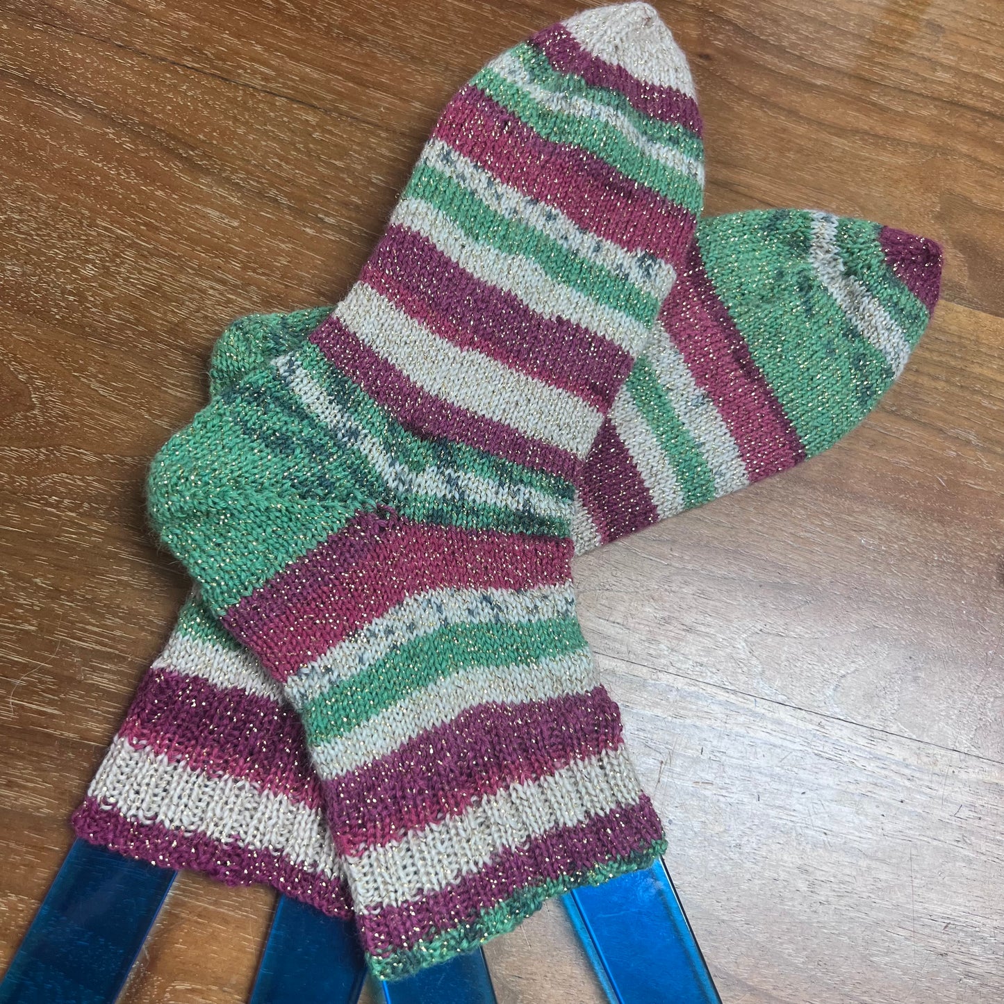 Hand Knit Christmas Socks