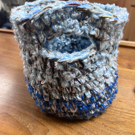 Deep sea blue - Small Basket with built in handle