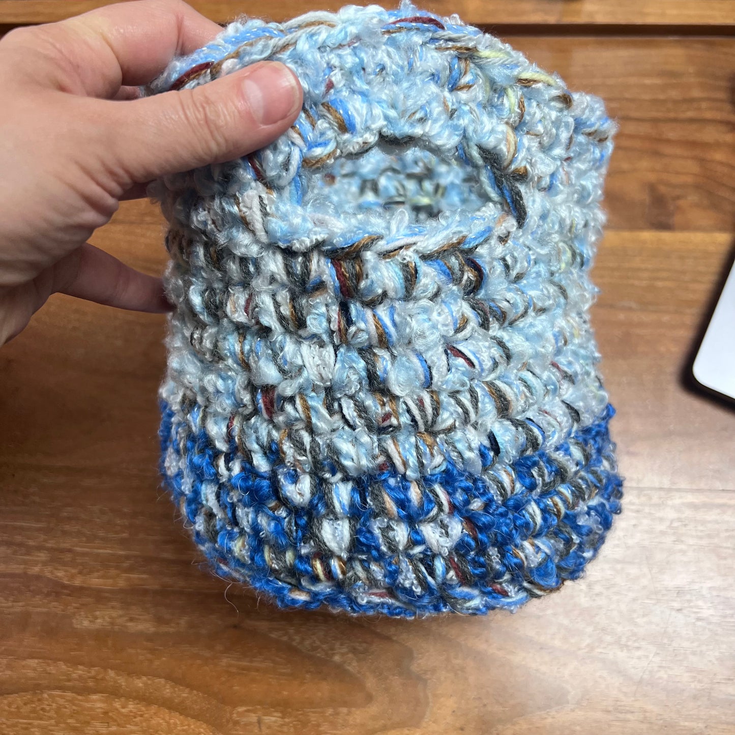 Deep sea blue - Small Basket with built in handle