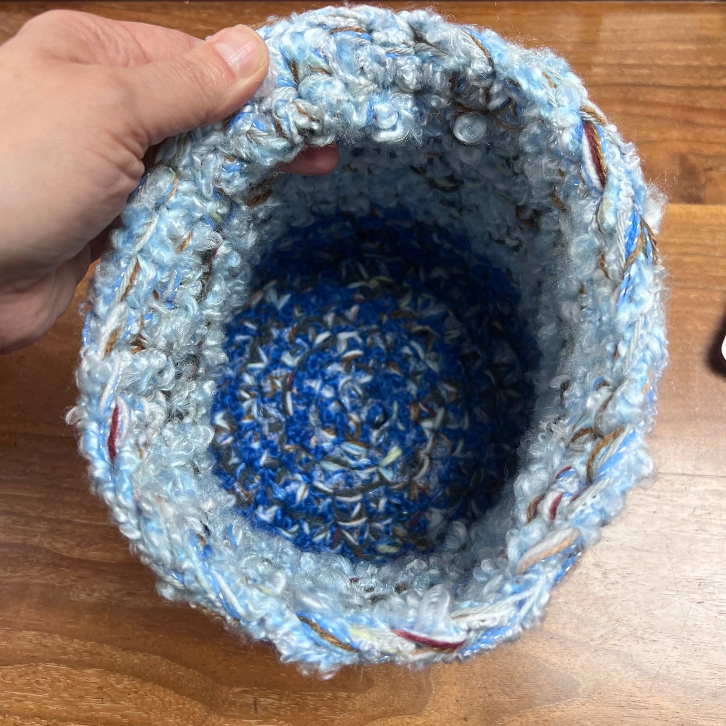 Deep sea blue - Small Basket with built in handle